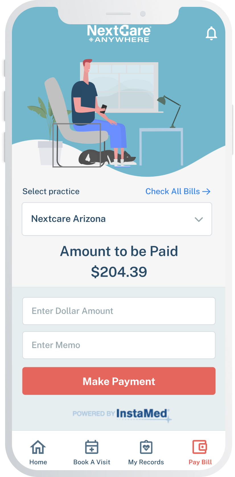 Pay bill-screen