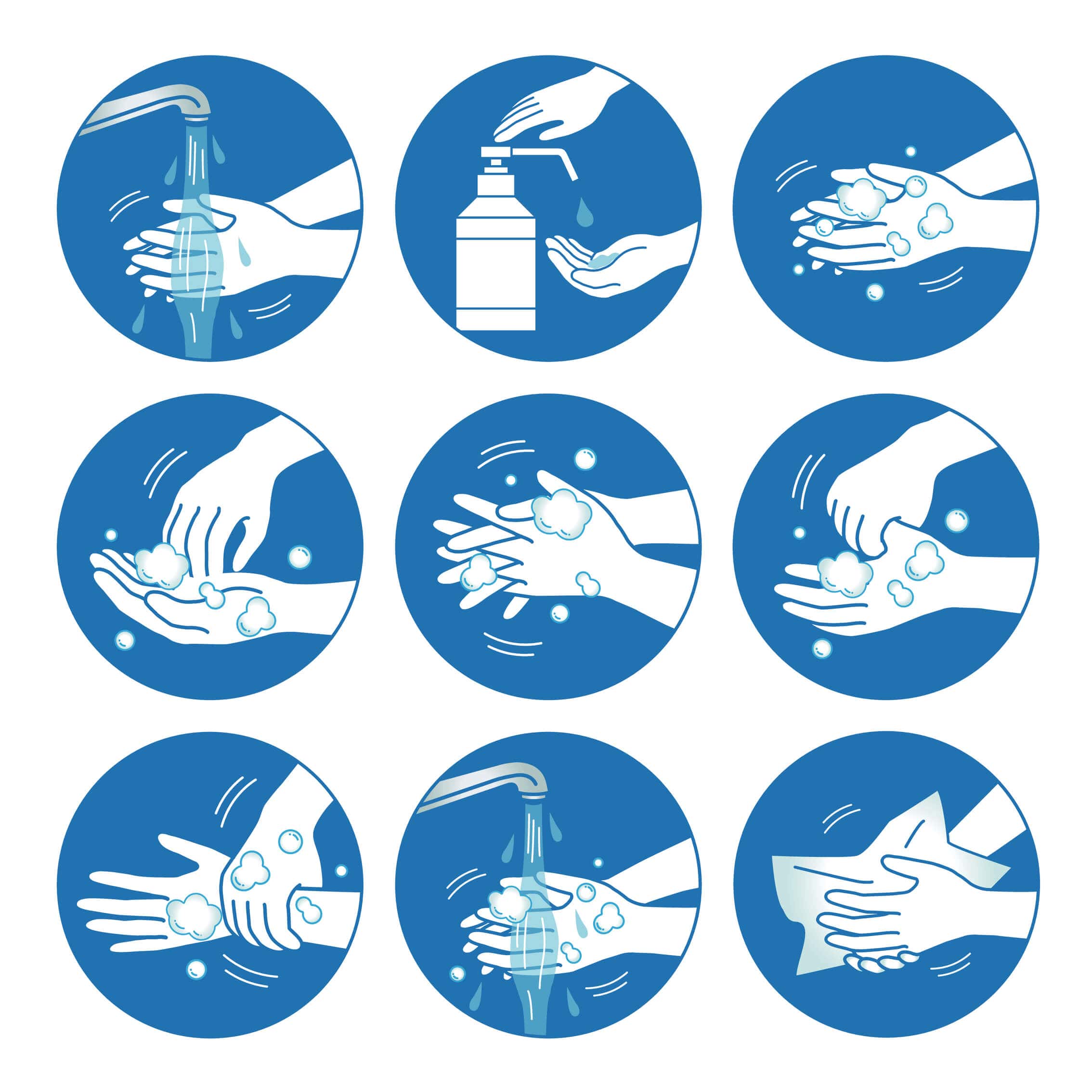 Step-by-step handwashing guide to prevent norovirus infection. Proper hand hygiene with soap and water to reduce the spread of norovirus and other germs - Nextcare Urgent care